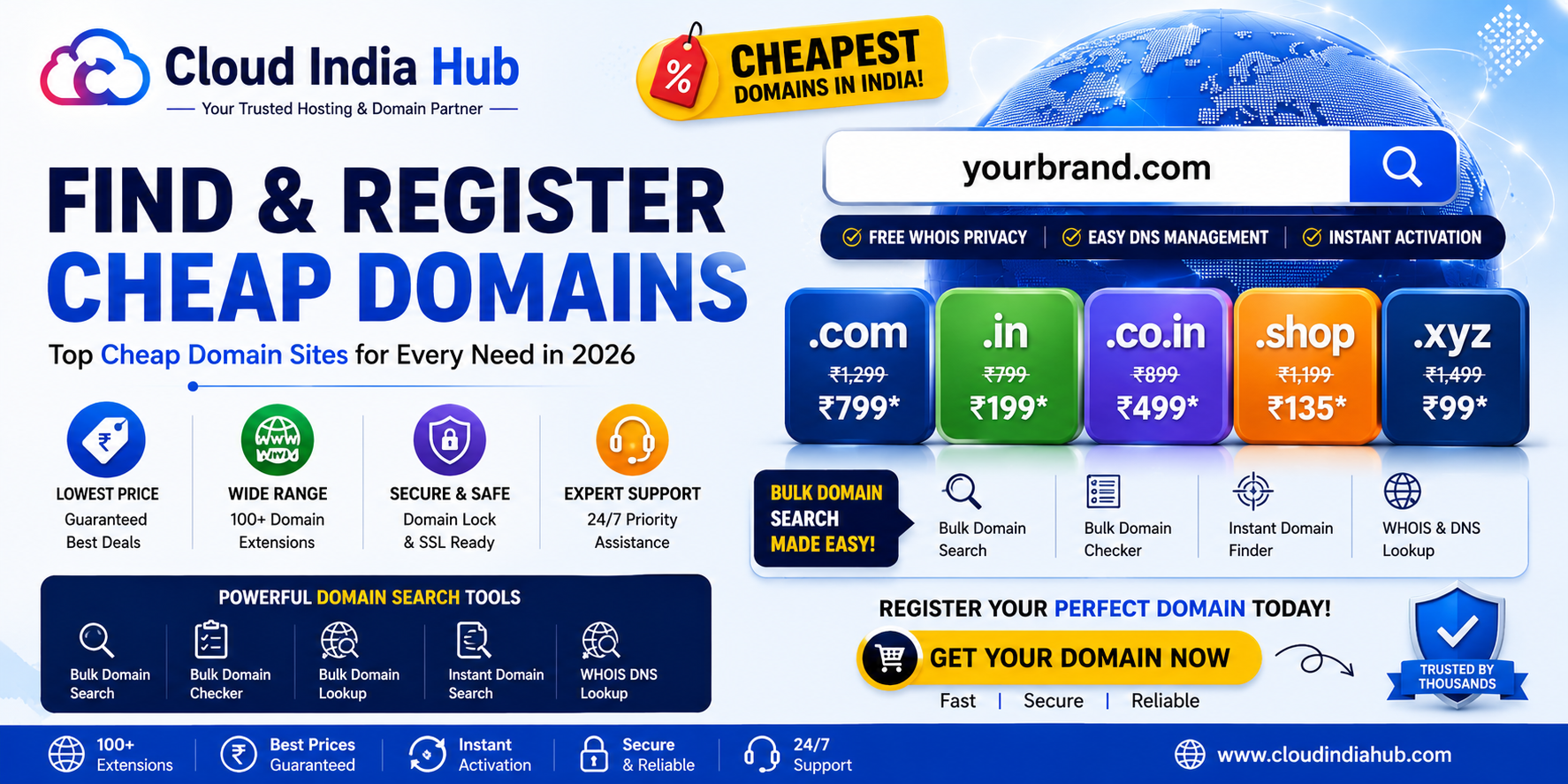 Cheap Domain Sites: Bulk Search Tools and Domain Registration in 2026